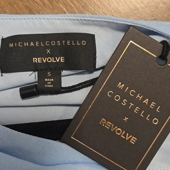 Michael Costello x REVOLVE-'Sunny' Mini Dress in Blue-Size Small - Picture 5 of 17